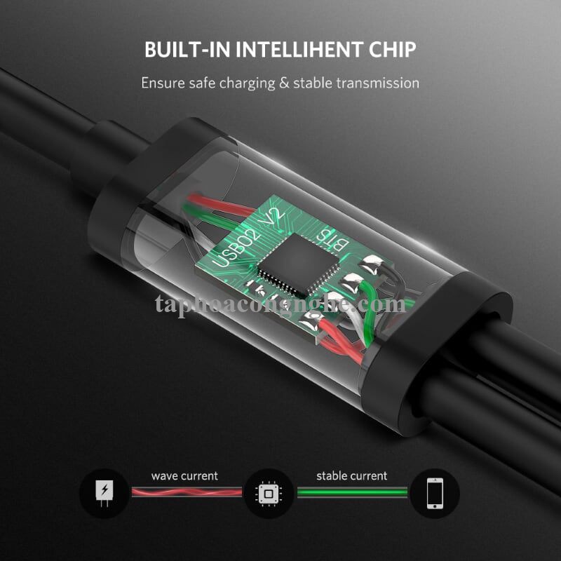 Ugreen 40347 0.5M màu Đen Cáp sạc truyền dữ liệu USB 2.0 sang 2 đầu MICRO USB cao cấp US196 30040347